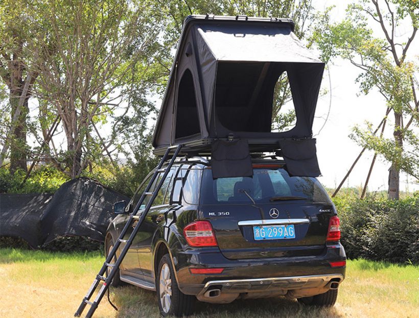 Outdoor Self-Driving Camping Aluminum Triangle Roof Tent